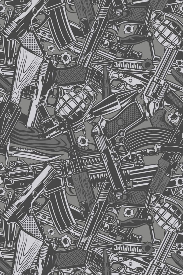Pattern repeat of Military removable wallpaper design
