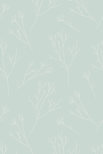 Pattern repeat of Minimalist branch removable wallpaper design
