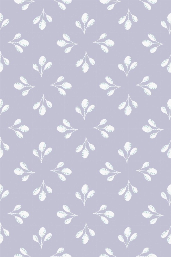 Pattern repeat of Minimalist leaf removable wallpaper design