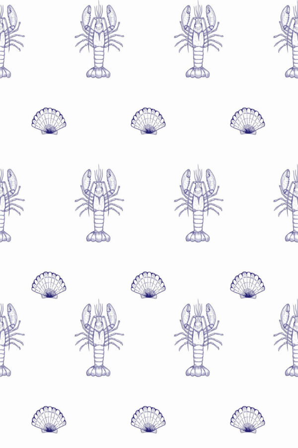 Pattern repeat of Minimalist nautical removable wallpaper design