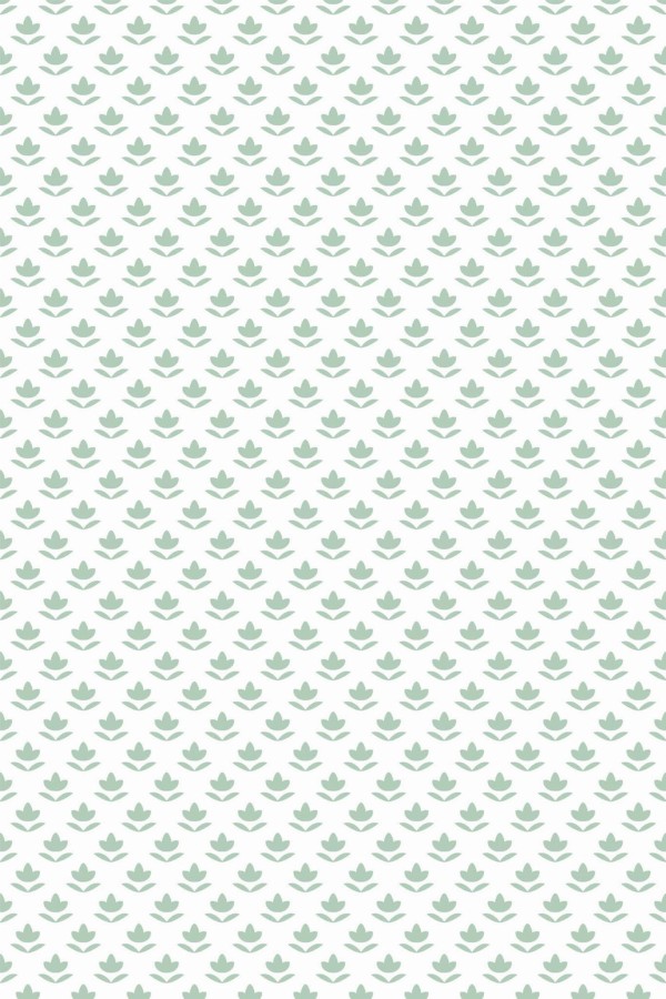 Pattern repeat of Minimalist plants removable wallpaper design