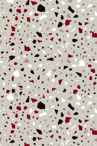 Pattern repeat of Minimalist terrazzo removable wallpaper design