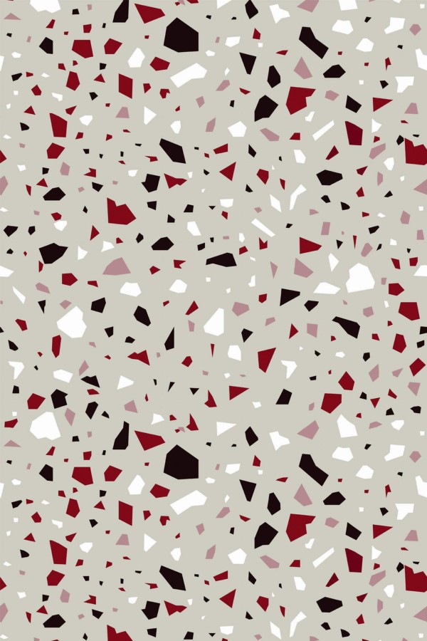 Pattern repeat of Minimalist terrazzo removable wallpaper design