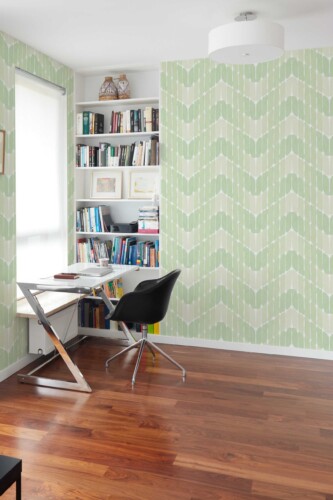 Fancy Walls Minty Paintstrokes Green Simple peel and stick wallpaper