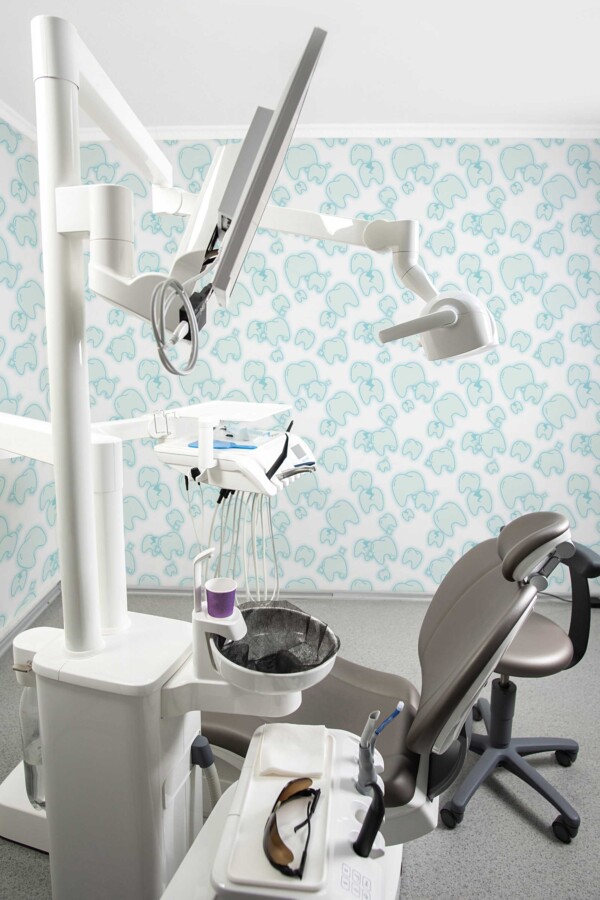 Whimsical Minty Tooth Wallpaper