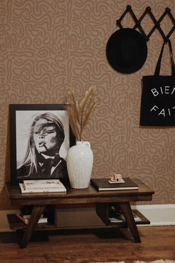 Fancy Walls Mocha Brush removable wallpaper