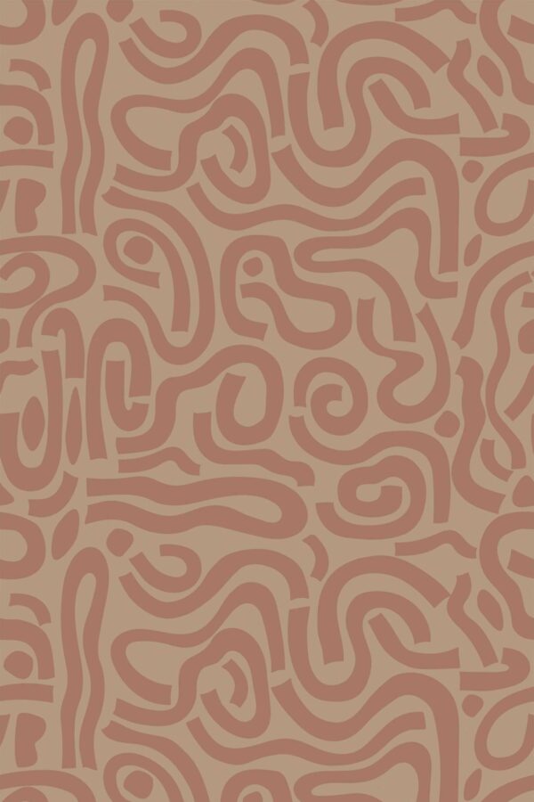 Fancy Walls Brown Brush stroke traditional wallpaper