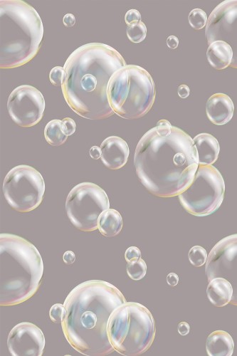 Pattern repeat of Modern bubbles removable wallpaper design
