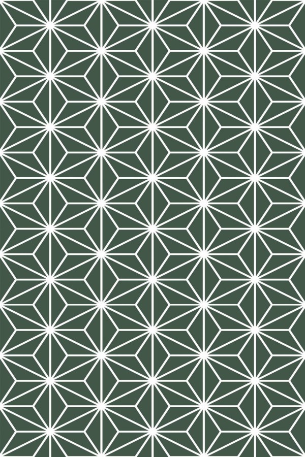 Pattern repeat of Modern geometric star removable wallpaper design