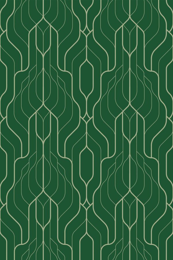 Art Deco Forest Elegance Wallpaper
