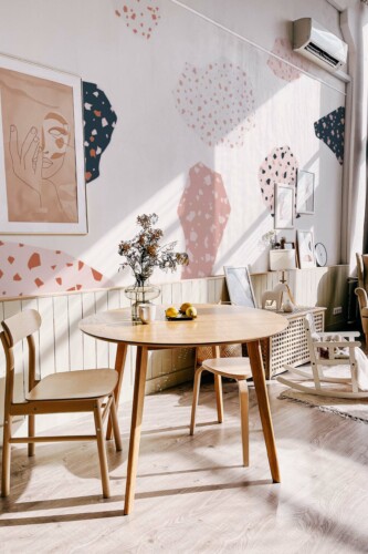 Removable wall mural in Big terrazzo design by Fancy Walls