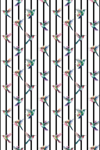 Colibri self-adhesive wallpaper with striped design by Fancy Walls