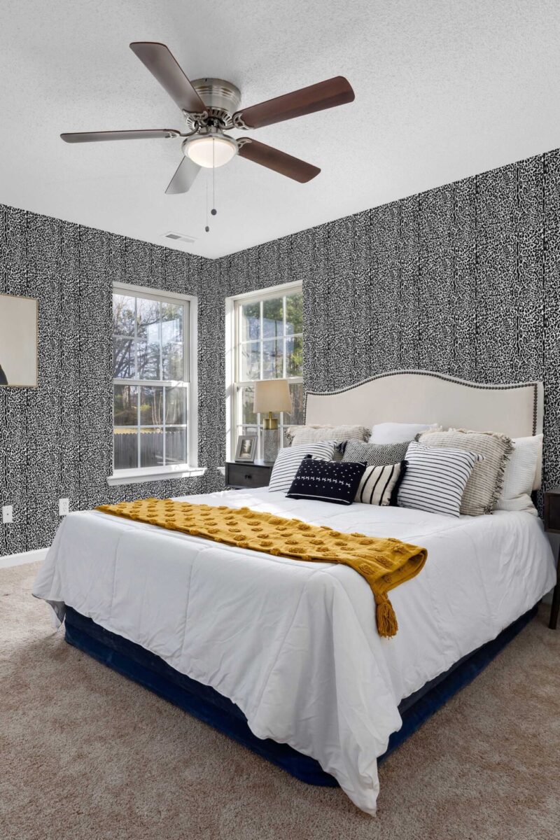 Fancy Walls Monochrome Leopard Black and White Vibrant self-adhesive wallpaper