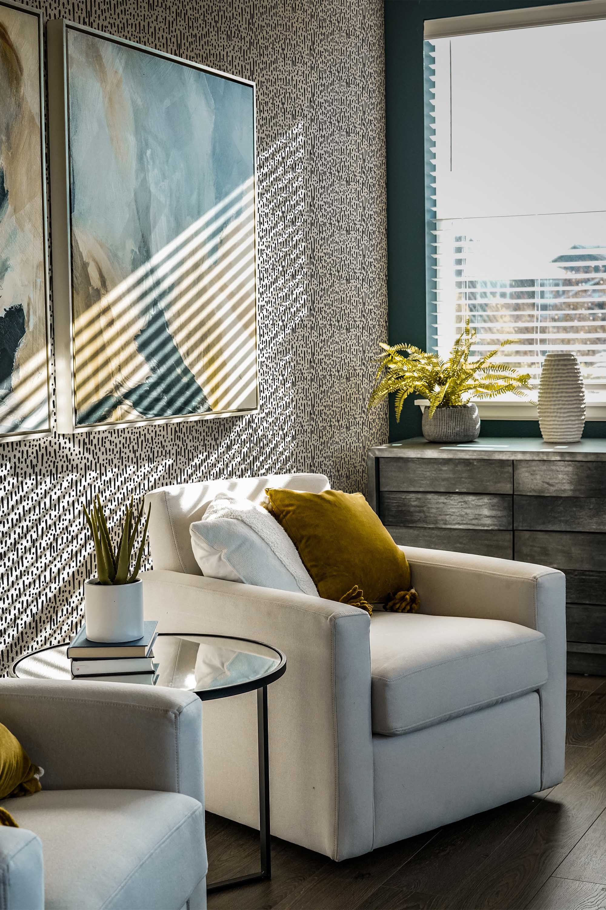 Fancy Walls traditional wallpaper inspired by Montezuma abstract animal pattern in black and white.