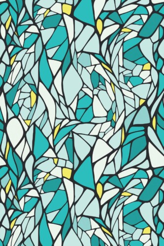 Pattern repeat of Mosaic removable wallpaper design