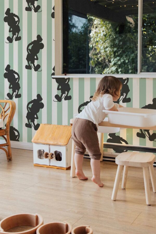 Unpasted Wallpaper Featuring MouseShade Pattern by Fancy Walls