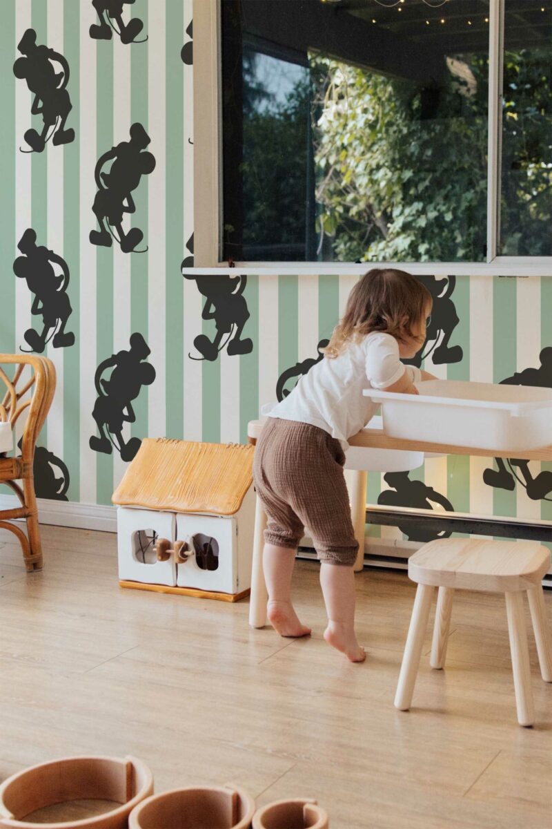 Unpasted Wallpaper Featuring MouseShade Pattern by Fancy Walls
