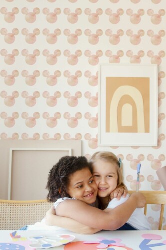 Tangerine Mousy Sketch Removable Wallpaper from Fancy Walls
