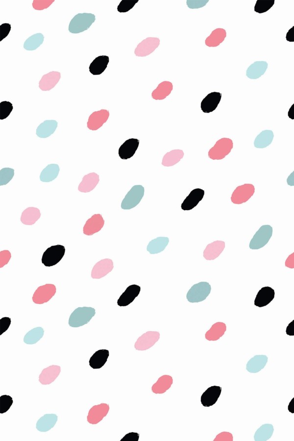 Pattern repeat of Multicolor dotted removable wallpaper design