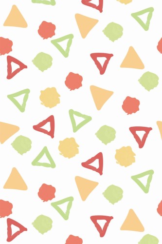 Pattern repeat of Multicolor geometric shapes removable wallpaper design