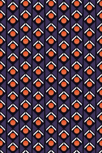 Pattern repeat of Multicolor retro geometric removable wallpaper design