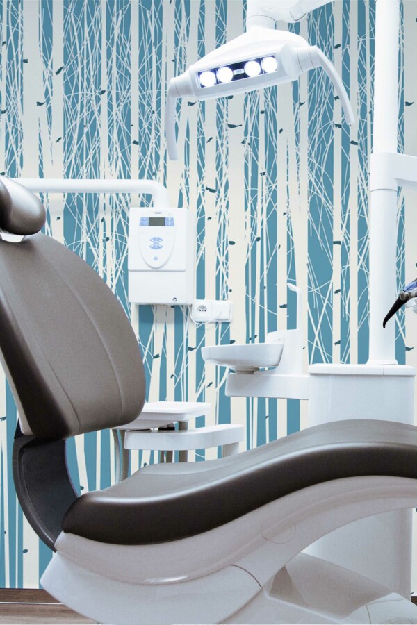 Fancy Walls peel and stick wall murals depicting Birches and Sky