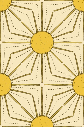 Fancy Walls Sun Burst Yellow Radiant removable wallpaper