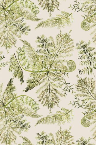 Pattern repeat of Nature toile removable wallpaper design