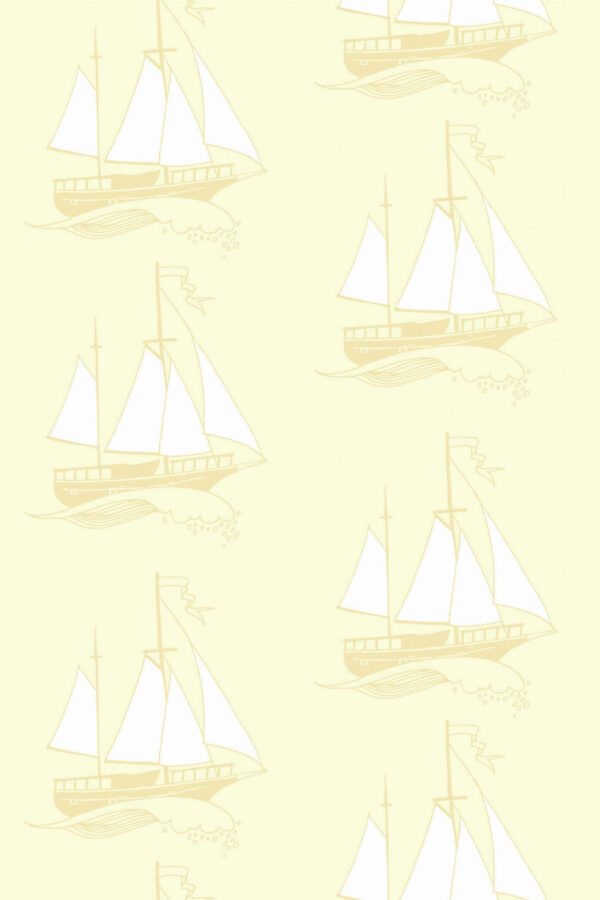 Pattern repeat of Nautical Beige Charm removable wallpaper design