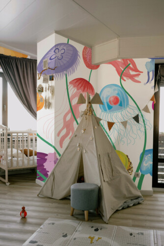Fancy Walls Colorful Sea World peel and stick wall murals