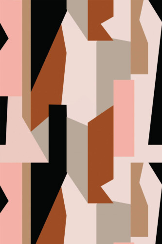 Pattern repeat of Neutral abstract removable wallpaper design