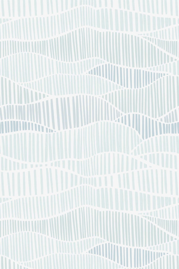Pattern repeat of Neutral blue line art removable wallpaper design