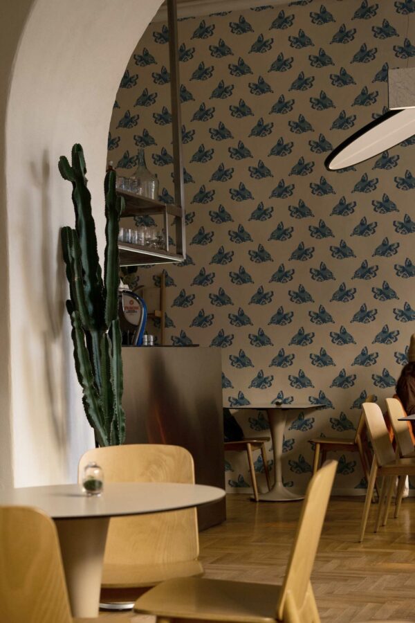 Neutral Nautical Koi traditional wallpaper from Fancy Walls
