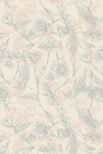 Pattern repeat of Neutral nursery removable wallpaper design