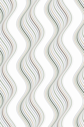 Pattern repeat of Neutral waves removable wallpaper design