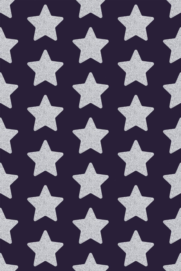Pattern repeat of New Year star removable wallpaper design