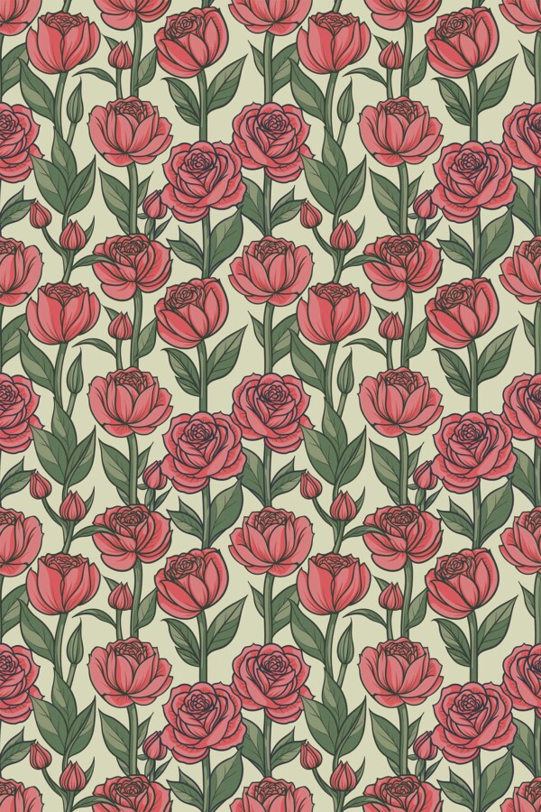 Rosy Chateau Wallpaper