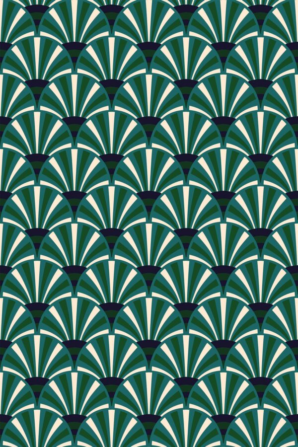 Deco Emerald Wallpaper