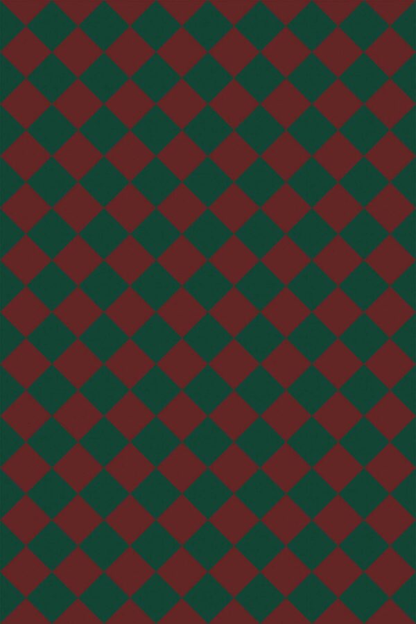 Self-adhesive wallpaper with green check pattern for Christmas by Fancy Walls