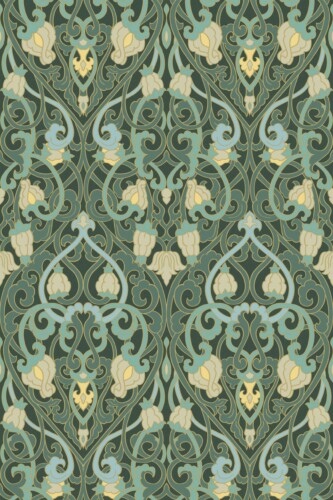 Traditional wallpaper in Artistic Sage Enchantment theme from Fancy Walls