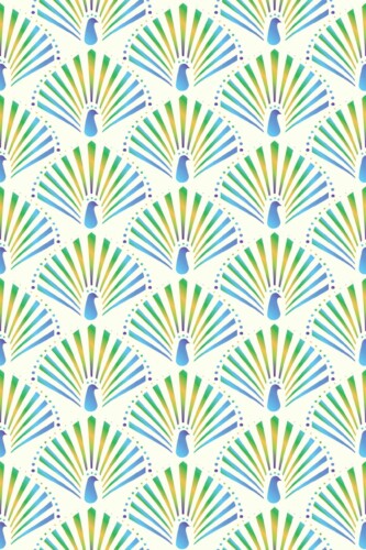 Unpasted wallpaper with Peacock Essence pattern by Fancy Walls