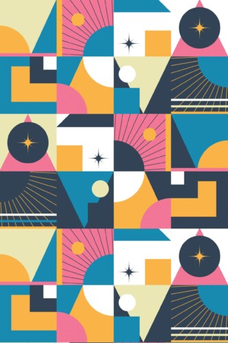 Traditional wallpaper in Vibrant Geometric Fusion theme from Fancy Walls