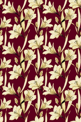 Traditional wallpaper in Vintage Brown Floral theme from Fancy Walls