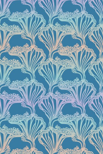Unpasted Abstract Gradient Nautical blue wallpaper by Fancy Walls.
