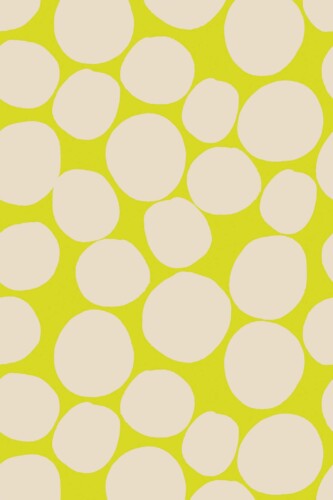 Fancy Walls peel and stick wallpaper featuring Chartreuse freehand circles