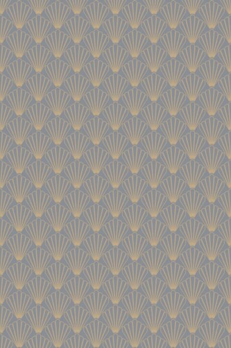 Traditional wallpaper in gray Classic Seashell pattern by Fancy Walls.