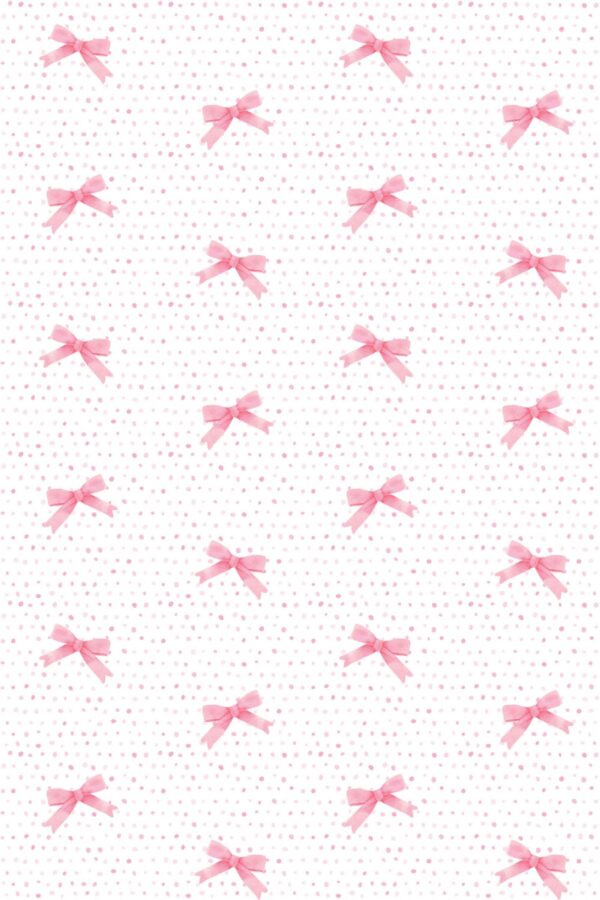 Pink ribbon pattern Fancy Walls self-adhesive wallpaper
