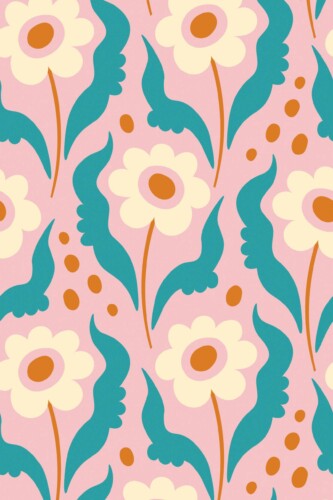 Pink Retro Elegance self-adhesive wallpaper by Fancy Walls