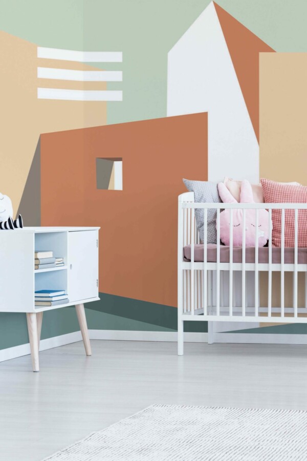 Fancy Walls Colorful Archicecture peel and stick wall murals
