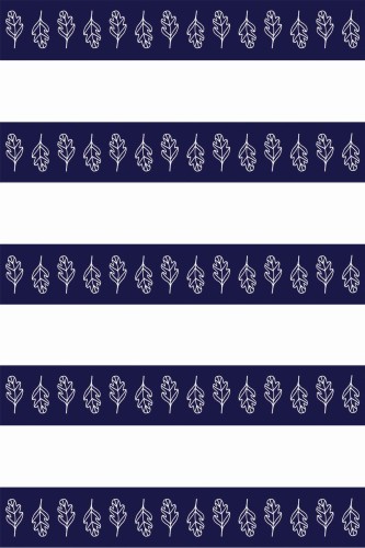 Pattern repeat of Oak leaf stripe removable wallpaper design